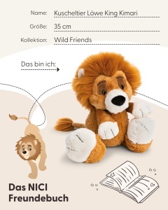 Jucarie de plus NICI Lion King Kimari 35cm, culoare maro, moale si prietenos - Img 6