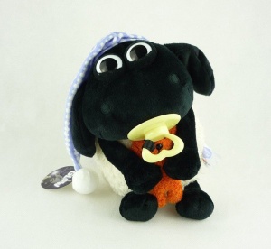 Jucarie de plus NICI Timmy cu suzeta si ursulet 25 cm albnegru - Img 3