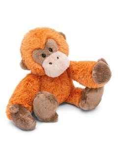 Jucarie de Plus NICI Zoo Friends Orang Utan 20cm Portocaliu Moale si Dragalas