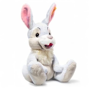 Jucarie de plus Steiff Klopfer Iepure 21cm pentru copii, moale, spalabila, alba - Img 5