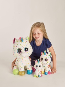 Jucarie de plus TY Beanie Boo Harmonie Unicorn 15cm Colectie Glitter - Img 5