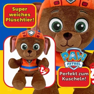 Jucarie de plus TY Zuma Paw Patrol, moale si colectibila, pentru copii - Img 4