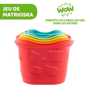 Jucarie de Sortare Chicco 2 in 1 cu 5 Becheri si 5 Forme Colorate - Img 5