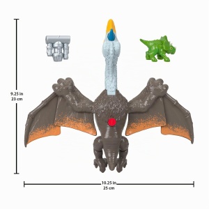 Jucarie Dinosaurus Quetzalcoatlus Fisher-Price HML44, 3-8 ani, cu Triceratops - Img 3