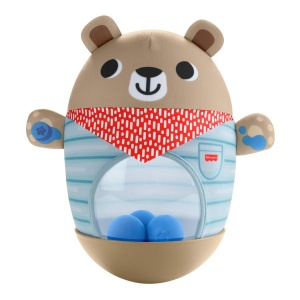 Jucarie interactiva Fisher-Price Camping Wackelbar JLB83 33 cm cu bile colorate si baza stabila