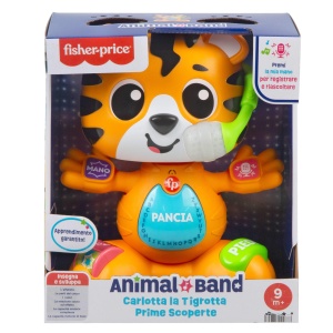 Jucarie interactiva pentru bebelusi Fisher-Price Tiger Justin, cu muzica si lumini, 9 luni - Img 5