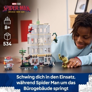 Jucarie LEGO Marvel Groer Showdown Spider-Man vs. Hulk, 534 piese, 6 figurine - Img 2