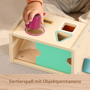 Jucarie Montessori din Lemn Fisher-Price cu 4 Forme pentru Sortare - Img 3