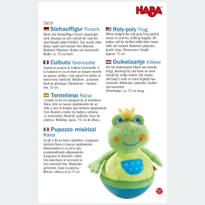 Jucarie motrica HABA Frosch din velur, 15 cm, pentru bebelusi de la 6 luni - Img 6