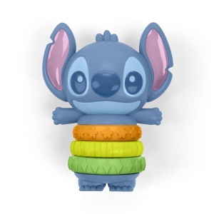 Jucarie pentru bebelusi Bright Starts Disney Baby Stitch Twist-a-Stitch cu inele texturate si zornaitoare