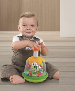 Jucarie pentru copii Chicco Magischer Kreisel, design colorat, cu oglinda centrala - Img 4
