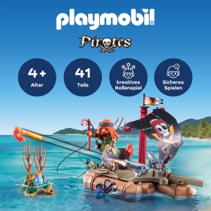 Jucarie PLAYMOBIL Pirati - Set de constructie cu figura de pirat si balista, pentru copii de la 4 ani - Img 2