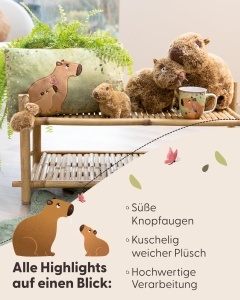 Jucarie Plus NICI Capybara Capy-Barbara 27cm Maro Materiale Reciclate - Img 4
