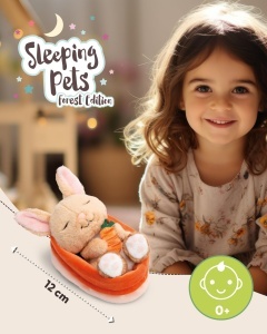 Jucarie plus NICI Iepuras cu Morcov 12cm maro din materiale reciclate model 61584 - Img 2