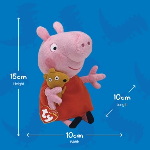 Jucarie Plus Peppa Wutz TY 46128, 15cm, rosu, calitate premium - Img 5