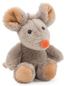 Jucarie Plush Mouse Eddi Schaffer, gri, 11 cm, cu magnet