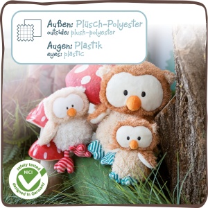 Jucarie Plush NICI Baby-Eule Owlino 70 cm, Culoare MaroVerde, Ideal pentru Bebei si Copii - Img 4