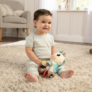 Jucarie senzoriala Lamaze Carson Clydesdale Clip Go pentru bebelusi 0-6 luni - Img 3