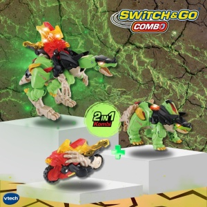 Jucarie VTech Switch and Go Dinos Mega Spinosaurus 2-in-1 pentru copii - Img 2