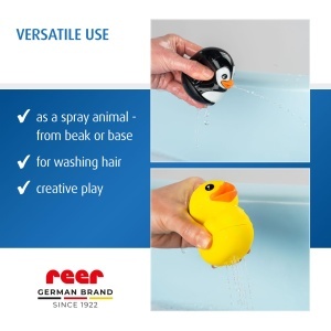 Jucarii de Baie Reer MyHappyBath - Set 2 Piese (Rata si Pinguin) din Silicon - Img 4