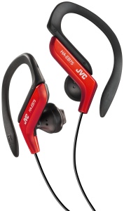 JVC HA-EB75-RN-U Casti sport cu banda reglabila, 5 setari, rezistent la stropire, sunet puternic cu bas, cablu de 1,2 m, compatibil cu smartphone, rosu
