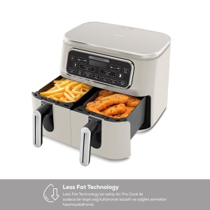 Karaca Air Cook Duo 8 Litri Airfryer Starlight Tehnologie Duo Tech - Img 9