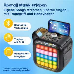 Karaoke portabil VTech Karaoke Light Party cu 2 microfoane, Bluetooth - Img 5