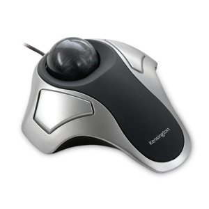 Kensington Orbit TrackBall mouse TrackBall ergonomic cu fir bila de 40 mm compatibil cu Windows si macOS pentru dreptaci si stangaci argintiugri 64327 - Img 1