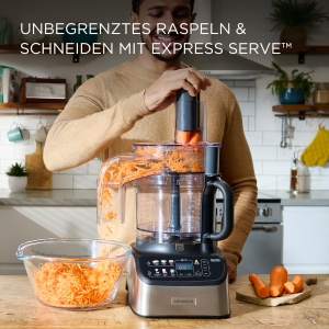 Kenwood MultiPro OneTouch FDM73.480SS - Robot de bucatarie si blender compact 2 in 1, 6 accesorii, 6 programe automate, functie de viteza variabila si puls, cantar integrat, 1000 W, argintiu - Img 3