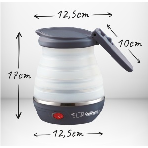 Kettle Electric Mesko MS1375, 0.6L, 750W, Alb, Faltabil - Img 5