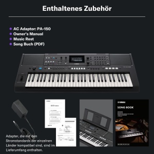 Keyboard YAMAHA PSR-E483 cu 61 de taste, 860 de sunete, negru - Img 9