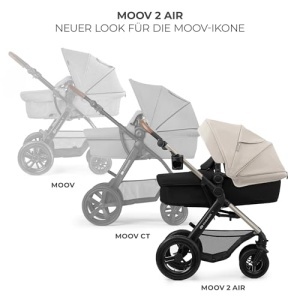 Kinderkraft MOOV2 AIR Carucior 3 in 1 Gri Rotile Gonflabile - Img 12