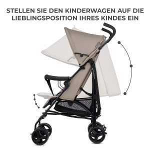 Kinderkraft TIK Carucior Sport Usor 65kg Reglabil Beige - Img 3