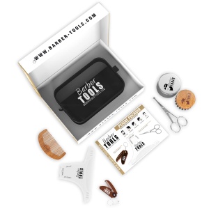 Kit de ingrijire a barbii - Set complet cu pieptene, pensula si accesorii - Img 3
