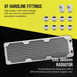 Kit de racire cu apa CORSAIR Hydro X Series iCUE LINK XH405i, 360mm, RGB, Alb - Img 6