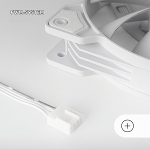 Kit de racire cu ventilatoare Mars Gaming MF-PWMX2, 2 ventilatoare de 120mm, alb - Img 5