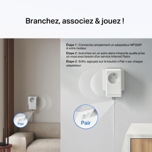 Kit Powerline Mercusys MP300P, 600 Mbps, 2 adaptoare, priza integrata - Img 6