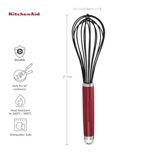 KitchenAid Classic Tel din Silicon Empire Rot Rezistent la Temperatura - Img 2