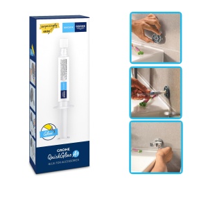 Kleber pentru Baie GROHE 41127000, fara gaurire, 24 ore uscare, ideal pentru marmor, gresie, sticla - Img 5