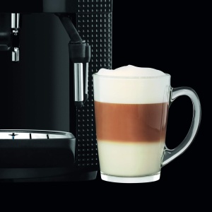 Krups Essential Coffee Machine Rasnita de boabe Espressor Aparat de cafea LCD Curatare automata Negru Cappuccino Bagheta de abur YY8135FD - Img 5