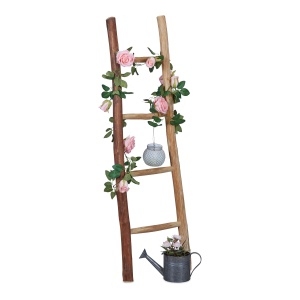 Lada decorativa din lemn Relaxdays, 116 cm, 4 trepte, culoare castan