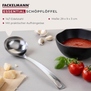 Ladita pentru sosuri Fackelmann Essential din inox, 30 cm, cu ochi de prindere - Img 3