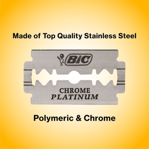Lame de ras BIC Chrome Platinum, 100 bucati, din otel inoxidabil, pentru toate rasele - Img 3