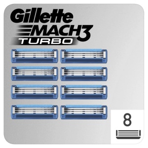 Lame de ras Gillette Mach3 Turbo pentru barbati, 3 lame, durata lunga