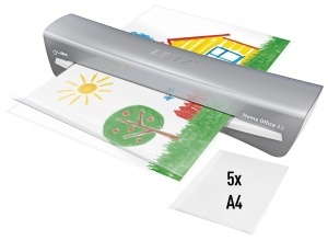 Laminator Leitz iLAM A3, 2 minute incalzire, 75-125 microni, argintiu si alb - Img 1