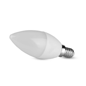 Lampa cu lumanare LED V-TAC, E14, Edison, 3,7 W (echivalent 25 W), 320 lumeni, 4000 K, alb neutru, deschidere fascicul 180deg, eficienta maxima si consum redus de energie, alb - Img 4