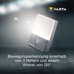 Lampa cu senzor de miscare VARTA, 2 bucati, alimentare cu baterii, IP44, alba - Img 10