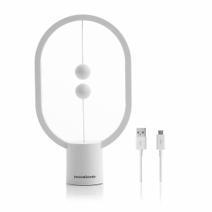 Lampa de birou InnovaGoods Magilum cu design magnetic LED eficient si incarcare USB