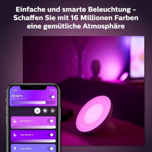 Lampa de birou Philips Hue Bloom, 500 lm, 16 milioane culori, alba - Img 5