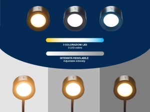 Lampa de citit BEPER P201UTP301, 2.3 W, reincarcabila, 3 culori, neagra - Img 3